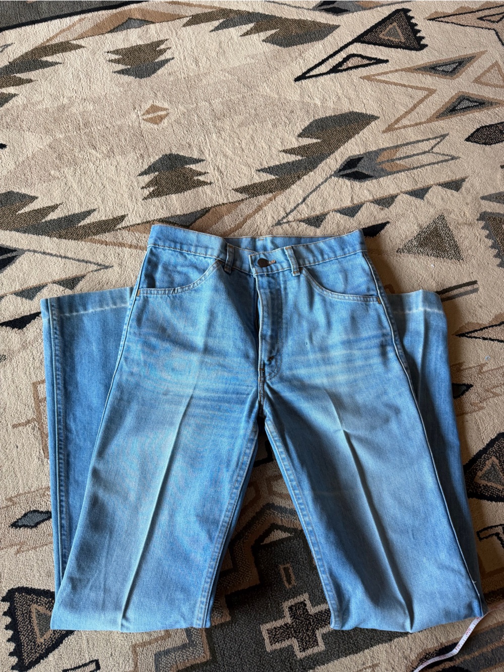 Vintage Levi's Light Blue Flare Jeans - Picture 2 of 5